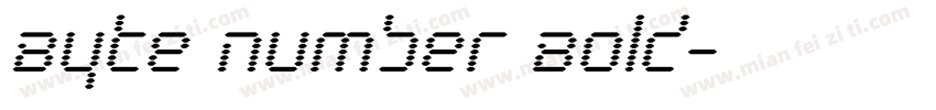 Byte Number Bold字体转换